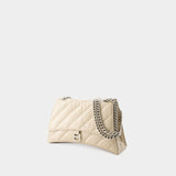 Sac Hobo Crush Chain - Balenciaga - Cuir - Taupe