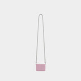 Wallet On Chain Cash Mini - Balenciaga - Cuir - Powder Pink