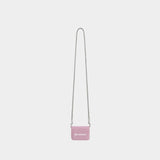 Wallet On Chain Cash Mini - Balenciaga - Cuir - Powder Pink
