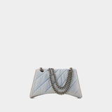 Sac Hobo Crush S - Balenciaga - Denim - Bleu