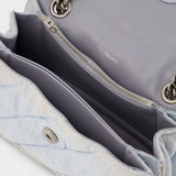 Sac Hobo Crush S - Balenciaga - Denim - Bleu