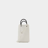 Sac Phone Holder - Balenciaga - Cuir - Blanc