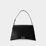 Sac Crush Sling M - Balenciaga - Cuir - Noir