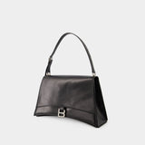 Sac Crush Sling M - Balenciaga - Cuir - Noir