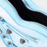 Sac Mini Cag Heart - Balenciaga - Cuir - Sea Blue
