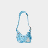 Sac Le Cagole Sho XS - Balenciaga - Cuir - Sea Blue