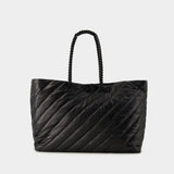 Cabas Crush Carry All L - Balenciaga - Cuir - Noir
