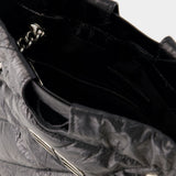 Cabas Crush S - Balenciaga - Cuir - Noir