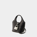 Sac Porté Épaule Locker Hobo S - Balenciaga - Cuir - Noir