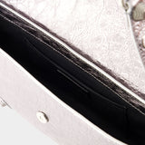 Sac Porté Épaule Le Cagole Sling S - Balenciaga - Cuir - Argenté