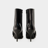 Bottines Knife Belt M80 - Balenciaga - Leather - Noir/Argenté