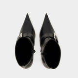 Bottines Knife Belt M80 - Balenciaga - Leather - Noir/Argenté