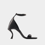 Sandales Hourglass - Balenciaga - Cuir - Noir