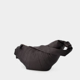 Sac à Bandoulière Large Croissant - Lemaire - Cuir - Chocolat Foncé