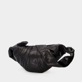 Sac À Bandoulière Small Croissant - Lemaire - Lin - Noir