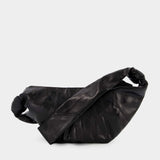 Sac À Bandoulière Small Croissant - Lemaire - Lin - Noir