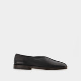 Mules Flat Piped - Lemaire - Cuir - Noir