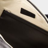 Sac à Bandoulière Large Croissant - Lemaire - Cuir - Noir