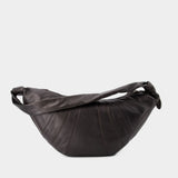 Sac à Bandoulière Large Croissant - Lemaire - Cuir - Chocolat