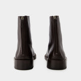 Bottines Piped Zipped - Lemaire - Cuir - Mushroom