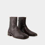 Bottines Piped Zipped - Lemaire - Cuir - Mushroom