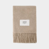 Echarpe Baby Alpaca - Maison Kitsune - Laine - Beige Foncé