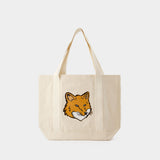 Tote Bag Fox Head - Maison Kitsune - Coton - Beige
