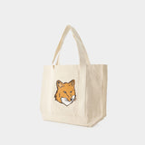 Tote Bag Fox Head - Maison Kitsune - Coton - Beige