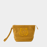 Pochette Fox Head - Maison Kitsune - Toile - Marron