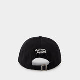 Casquette Large Fox Head 6p - Maison Kitsune - Coton - Noir