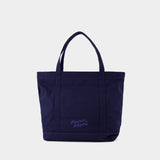 Cabas Fox Head Large - Maison Kitsune - Coton - Bleu