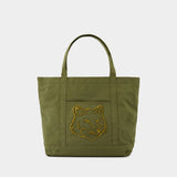 Cabas Fox Head Large - Maison Kitsune - Coton - Vert