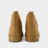 Bottines en Cuir Recyclé/Latex Marron