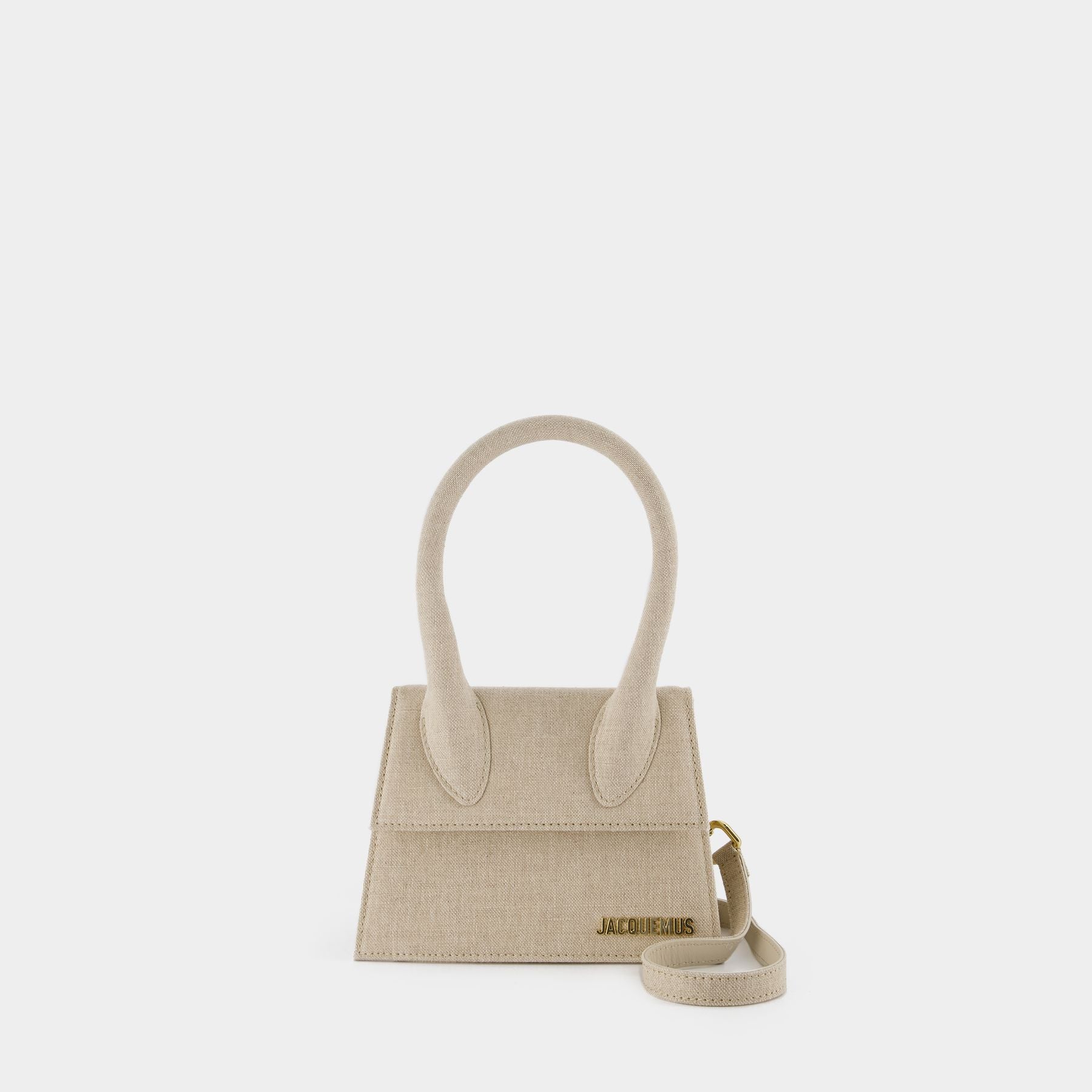 Sac Le Chiquito Moyen Jacquemus Lin Light Greige