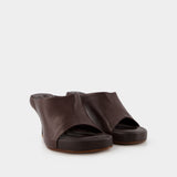 Mules Nuvola en Cuir Marron
