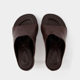 Mules Nuvola en Cuir Marron