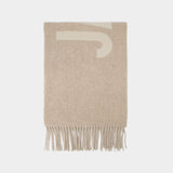 L'Echarpe Jacquemus en Laine Beige
