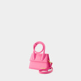Sac Le Chiquito Noeud - Jacquemus - Cuir - Rose Fluo
