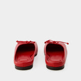 Les Mules Plates Ballet - Jacquemus - Cuir - Rouge