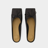 Les Mules Plates Ballet - Jacquemus - Cuir - Noir