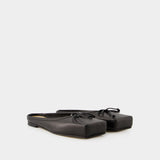 Les Mules Plates Ballet - Jacquemus - Cuir - Noir