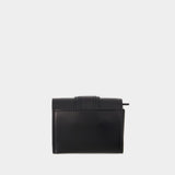 Porte Carte Le Compact Bambino - Jacquemus - Cuir - Noir