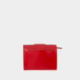 Porte Carte Le Compact Bambino - Jacquemus - Cuir - Rouge