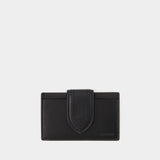 Porte Carte Bimbino - Jacquemus - Cuir - Noir