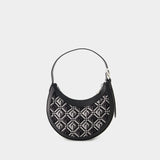 Sac Hobo Moon Diamant Mini Eclips - Marine Serre - Cuir - Noir