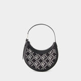 Sac Hobo Moon Diamant Mini Eclips - Marine Serre - Cuir - Noir