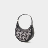 Sac Hobo Moon Diamant Mini Eclips - Marine Serre - Cuir - Noir