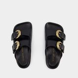 Sandales - Marine Serre - Cuir - Noir