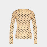 Haut Seconde Peau Régénéré Aom - Marine Serre - Synthétique - Beige