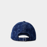 Casquette Regenerated Deadstock - Marine Serre - Coton - Bleu Laser